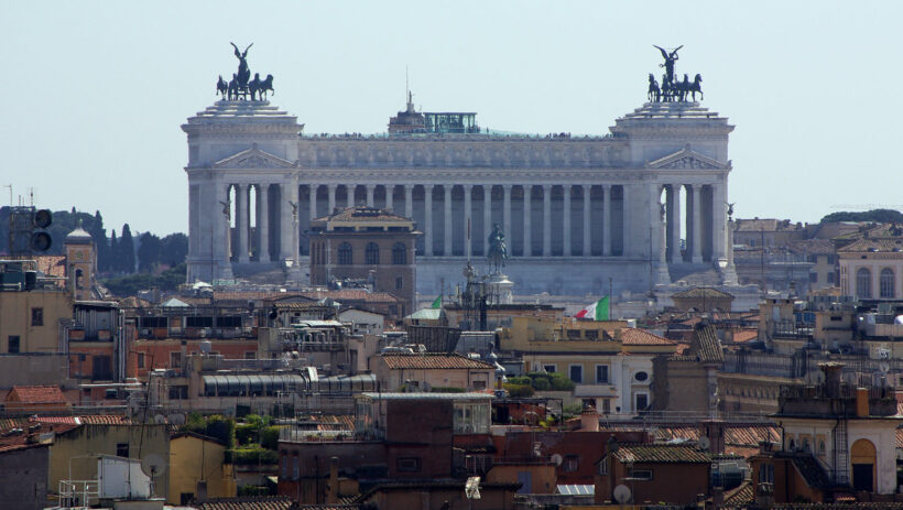 Blick auf das Monumento Nazionale a Vittorio Emanuele II