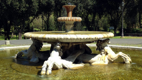 Brunnen bei der Villa Borghese in Rom
