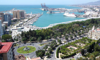 Blick auf den Hafen von Málaga