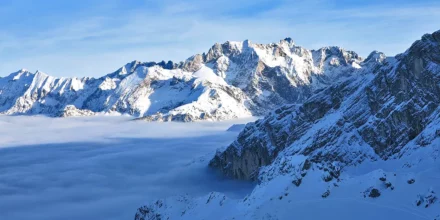 Blick von der Alpspitze im Winter