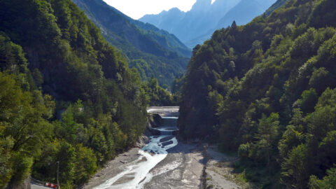 Der Tagliamento nahe Dogna auf dem Alpe-Adria-Radweg